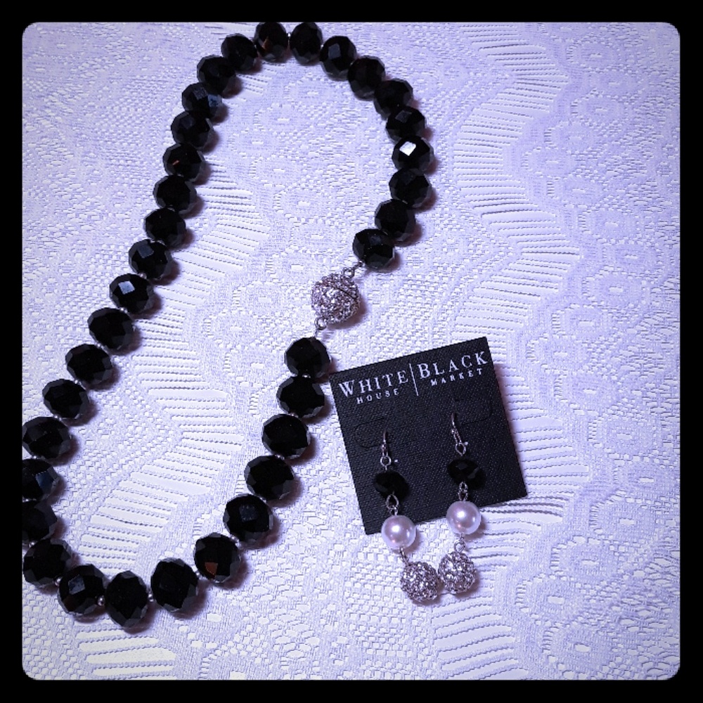 White House Black Market earrings and necklace